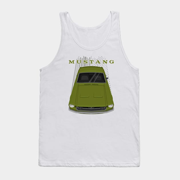 Ford Mustang Fastback 1968 - Lime Gold Tank Top by V8social